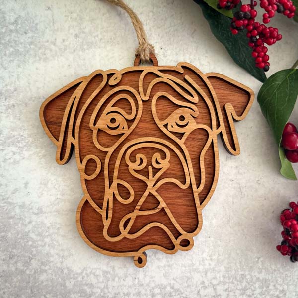 Cane Corso Line Art Ornament or Car Charm