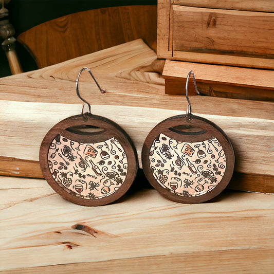 Wine and Charcuterie Earrings